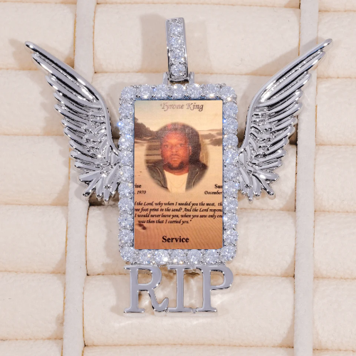 RIP WING 3D CUSTOM PICTURE PENDANT