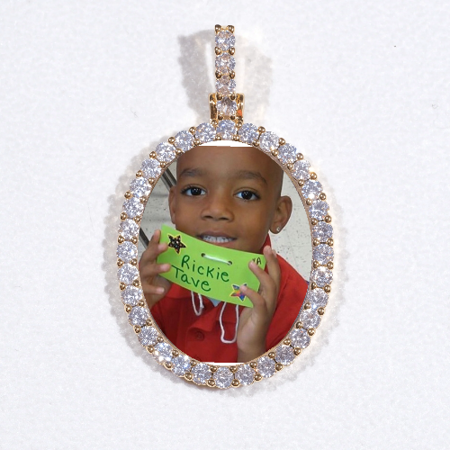 3D Oval Custom Picture Pendant