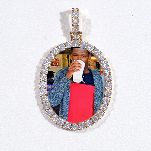3D Oval Custom Picture Pendant