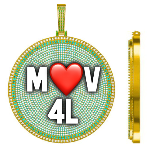 CUSTOM LETTER NECKLACE 3D BIG DISC
