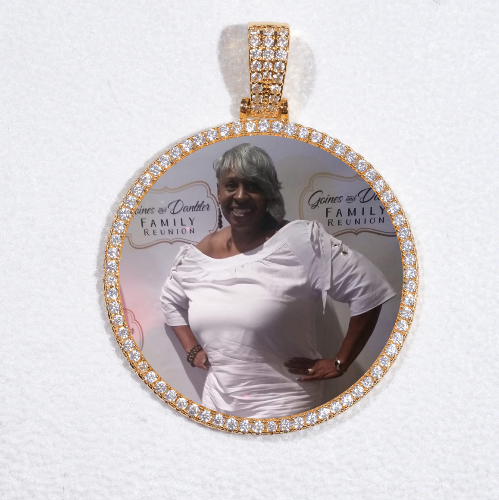 MEDIUM 3D CIRCLE CUSTOM PICTURE PENDANT