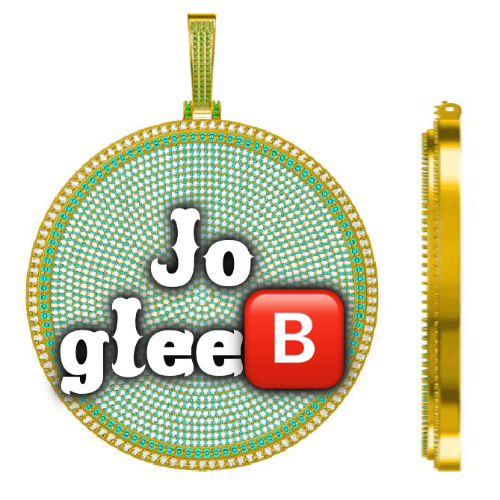 CUSTOM LETTER NECKLACE 3D BIG DISC