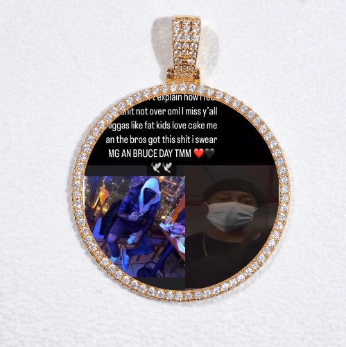 MEDIUM 3D CIRCLE CUSTOM PICTURE PENDANT