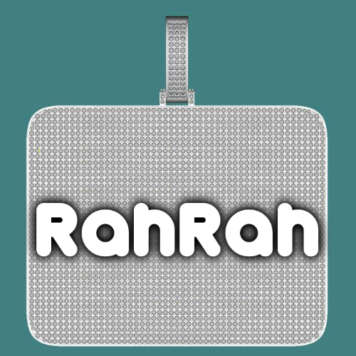 CUSTOM LETTER NECKLACE 3D BIG SQUARE