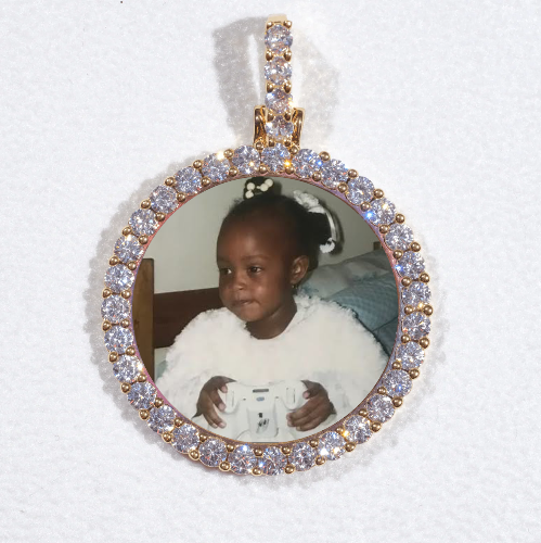 3D CIRCLE CUSTOM PICTURE PENDANT SMALL SIZE