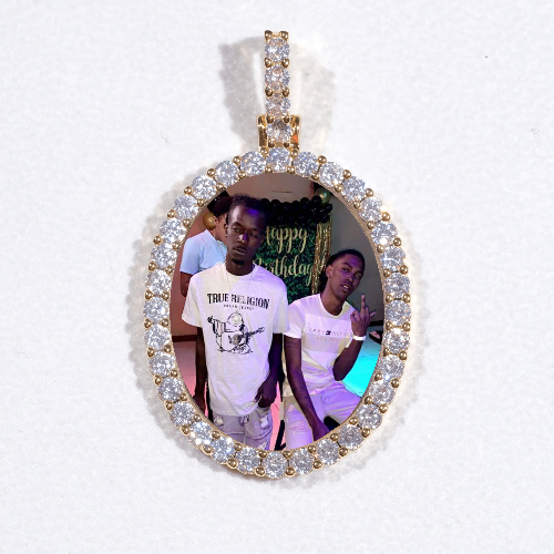 3D Oval Custom Picture Pendant