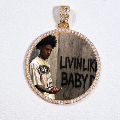 MEDIUM 3D CIRCLE CUSTOM PICTURE PENDANT