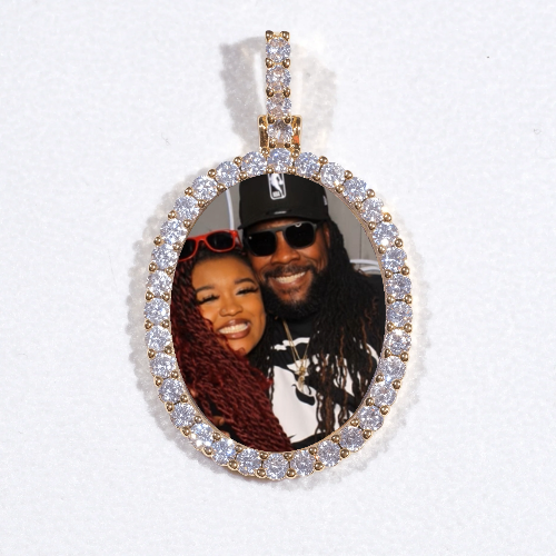 3D Oval Custom Picture Pendant