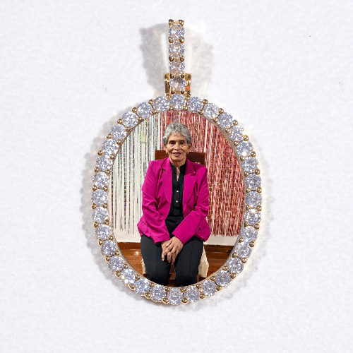 3D Oval Custom Picture Pendant