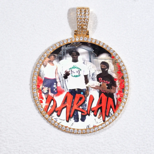 MEDIUM 3D CIRCLE CUSTOM PICTURE PENDANT