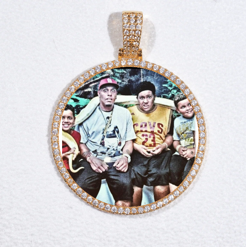 MEDIUM 3D CIRCLE CUSTOM PICTURE PENDANT
