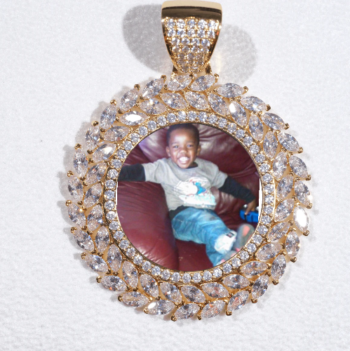Large 3D Wheat Ear Custom Picture Pendant