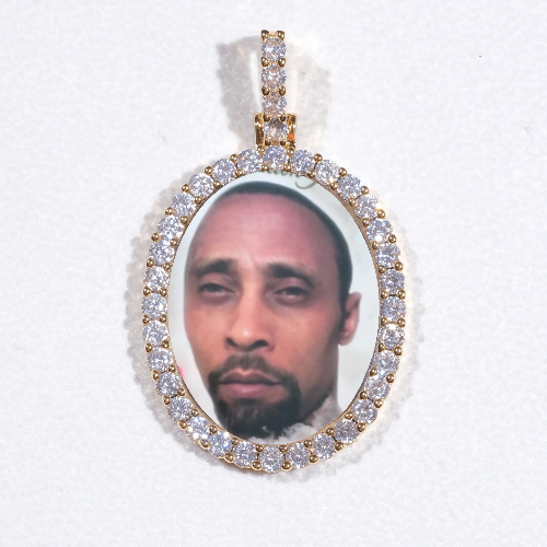 3D Oval Custom Picture Pendant