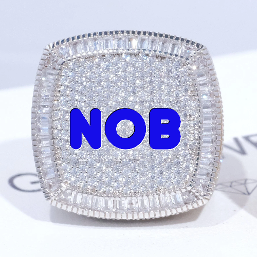 CUSTOM LETTER 3D ICED RING