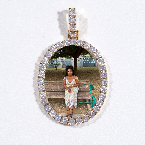 3D Oval Custom Picture Pendant
