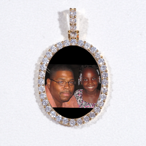 3D Oval Custom Picture Pendant