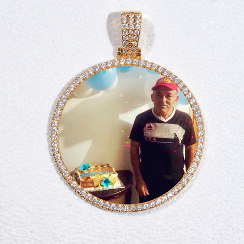 MEDIUM 3D CIRCLE CUSTOM PICTURE PENDANT