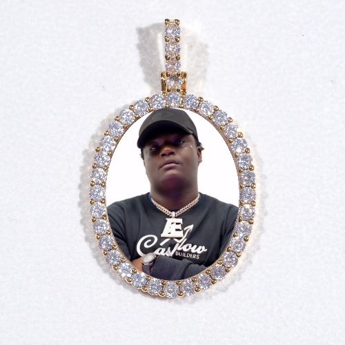 3D Oval Custom Picture Pendant
