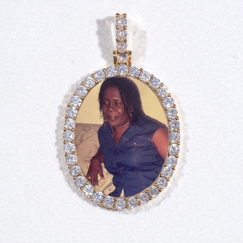 3D Oval Custom Picture Pendant
