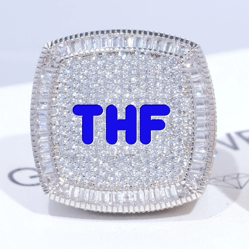 CUSTOM LETTER 3D ICED RING