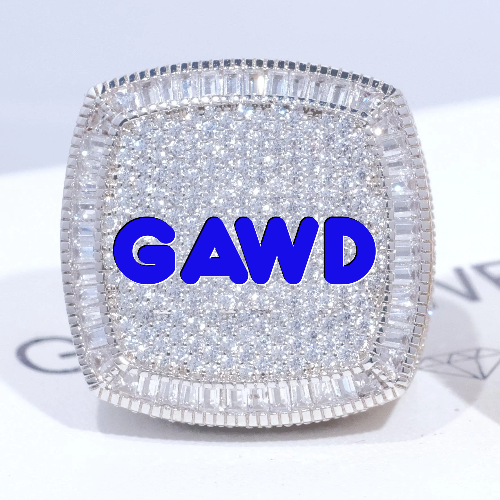 CUSTOM LETTER 3D ICED RING