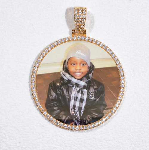 MEDIUM 3D CIRCLE CUSTOM PICTURE PENDANT