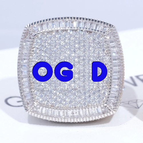 CUSTOM LETTER 3D ICED RING