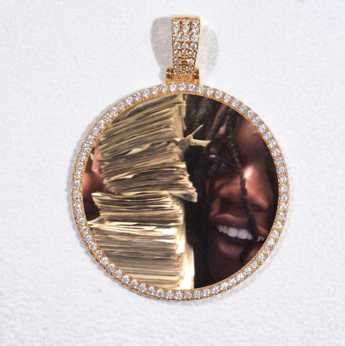 MEDIUM 3D CIRCLE CUSTOM PICTURE PENDANT