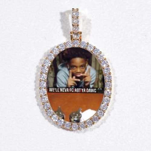 3D Oval Custom Picture Pendant