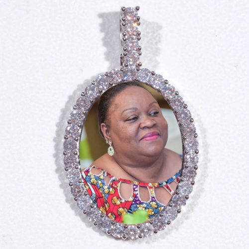 Large 3D Oval Custom Picture Pendant