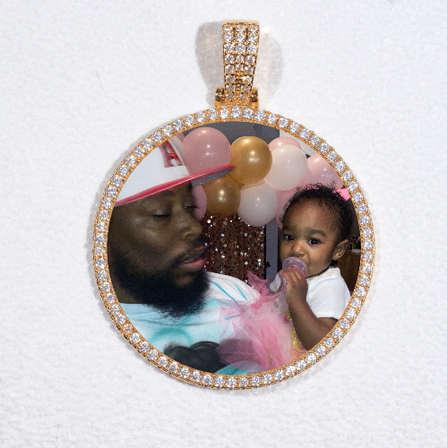 MEDIUM 3D CIRCLE CUSTOM PICTURE PENDANT