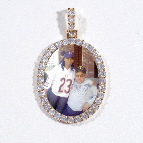3D Oval Custom Picture Pendant