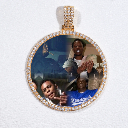 MEDIUM 3D CIRCLE CUSTOM PICTURE PENDANT