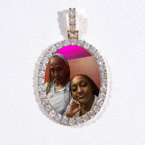 3D Oval Custom Picture Pendant