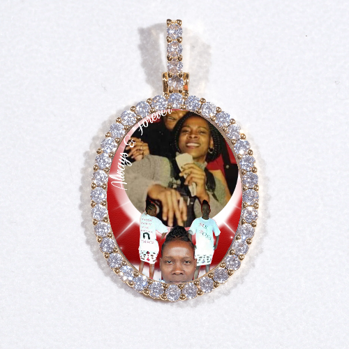 3D Oval Custom Picture Pendant