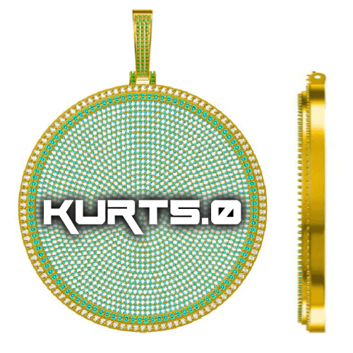 CUSTOM LETTER NECKLACE 3D BIG DISC