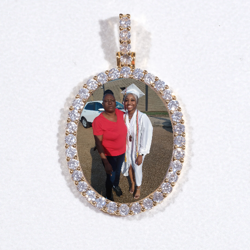 3D Oval Custom Picture Pendant