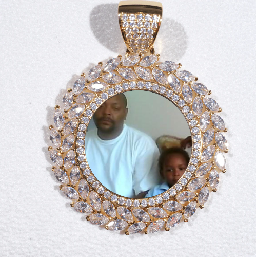 Large 3D Wheat Ear Custom Picture Pendant
