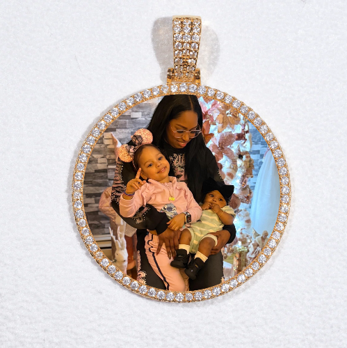 MEDIUM 3D CIRCLE CUSTOM PICTURE PENDANT
