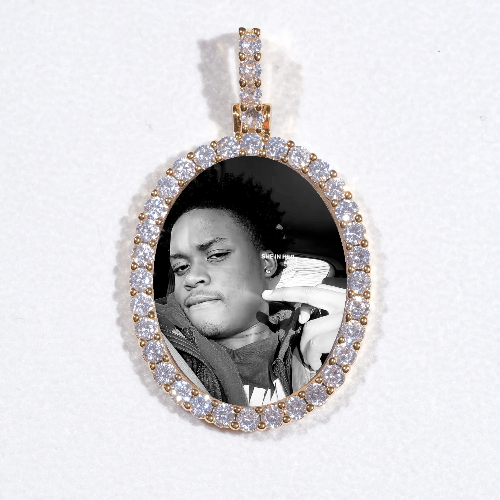3D Oval Custom Picture Pendant
