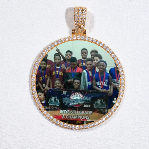 MEDIUM 3D CIRCLE CUSTOM PICTURE PENDANT