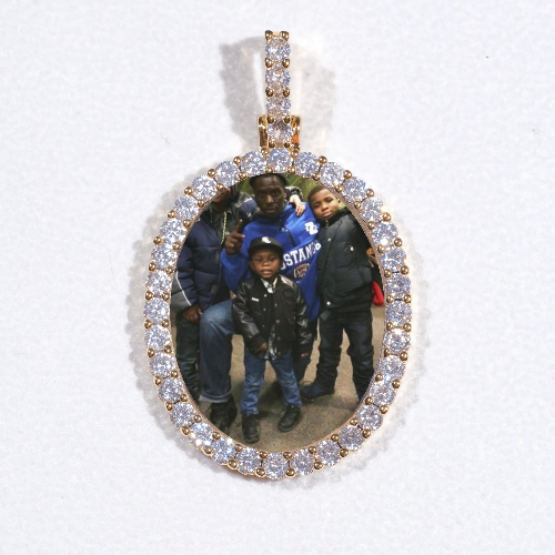 3D Oval Custom Picture Pendant
