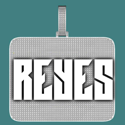 CUSTOM LETTER NECKLACE 3D BIG SQUARE