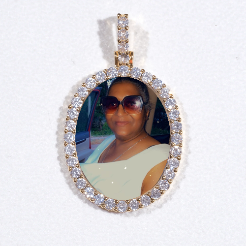 3D Oval Custom Picture Pendant