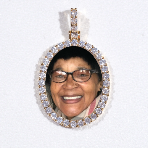 3D Oval Custom Picture Pendant