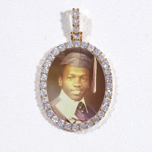 3D Oval Custom Picture Pendant