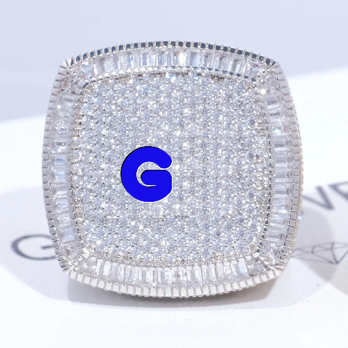 CUSTOM LETTER 3D ICED RING