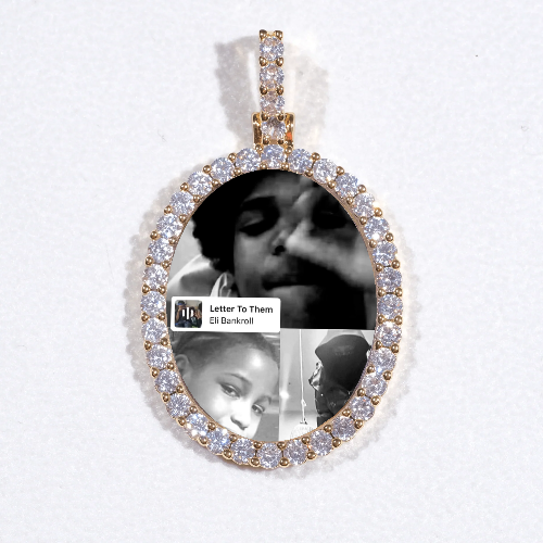 3D Oval Custom Picture Pendant