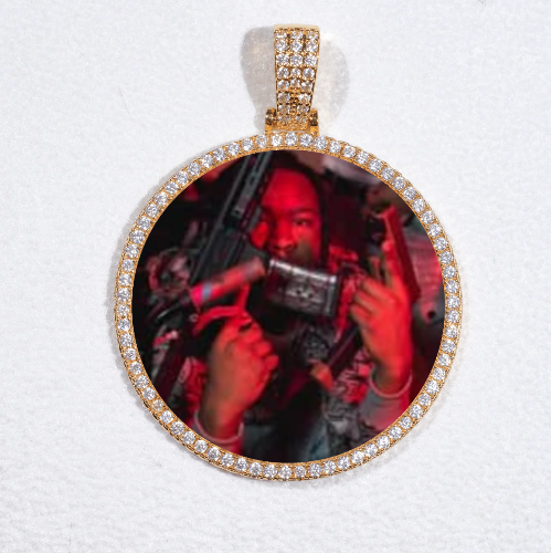 MEDIUM 3D CIRCLE CUSTOM PICTURE PENDANT