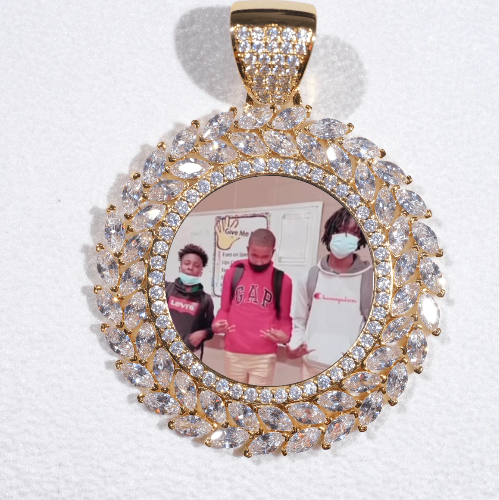 Large 3D Wheat Ear Custom Picture Pendant